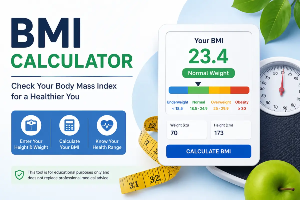 Free BMI Calculator – Body Mass Index Checker