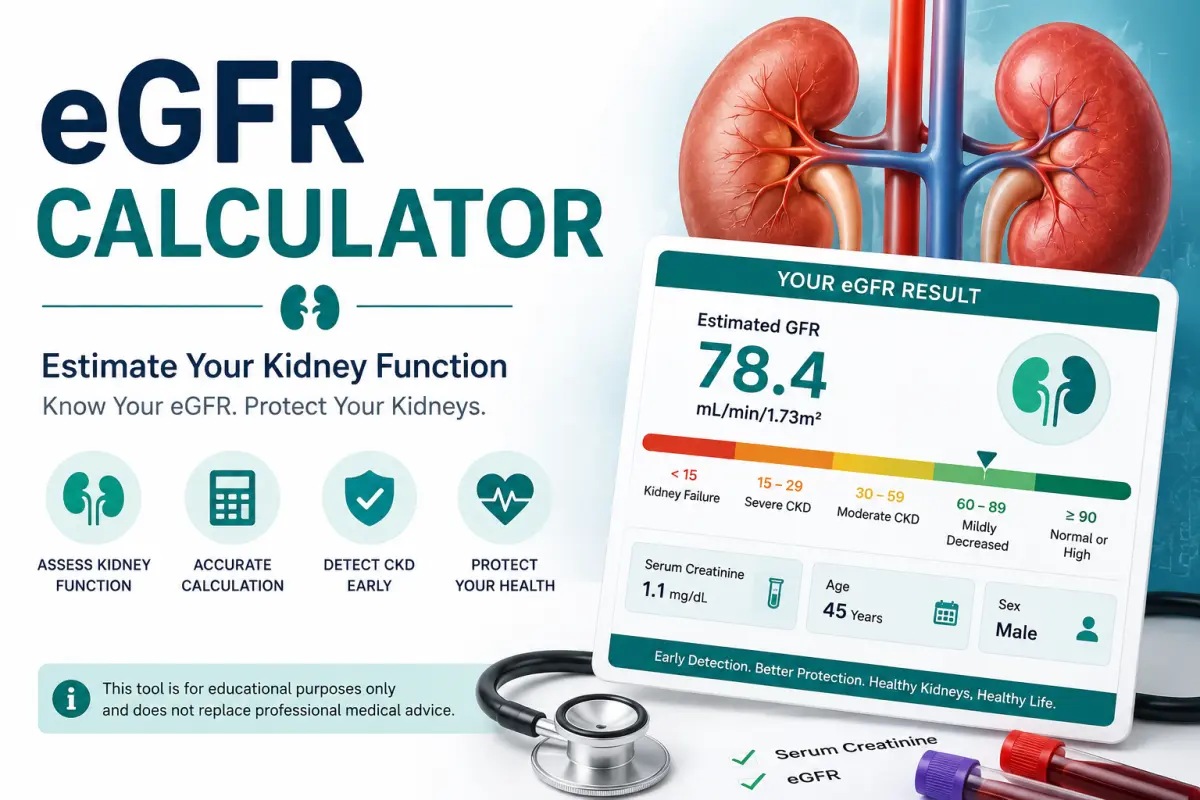 Free eGFR Calculator – Kidney Function & GFR Estimator